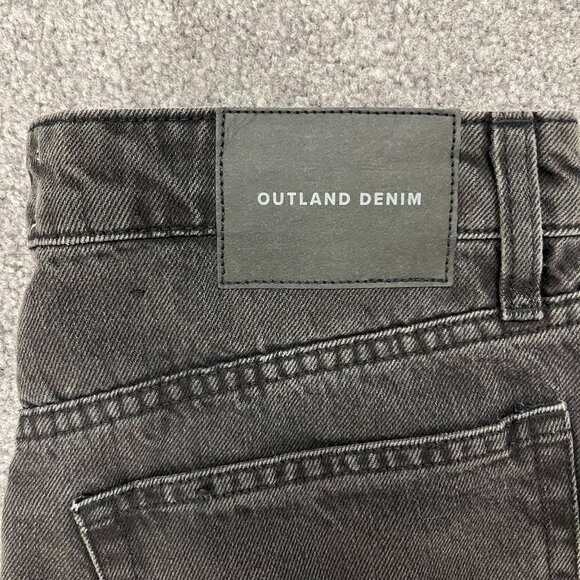 Outland Denim | NWOT Annie High Classic Aged Black Jean Shorts, size 28 - Picture 12 of 12